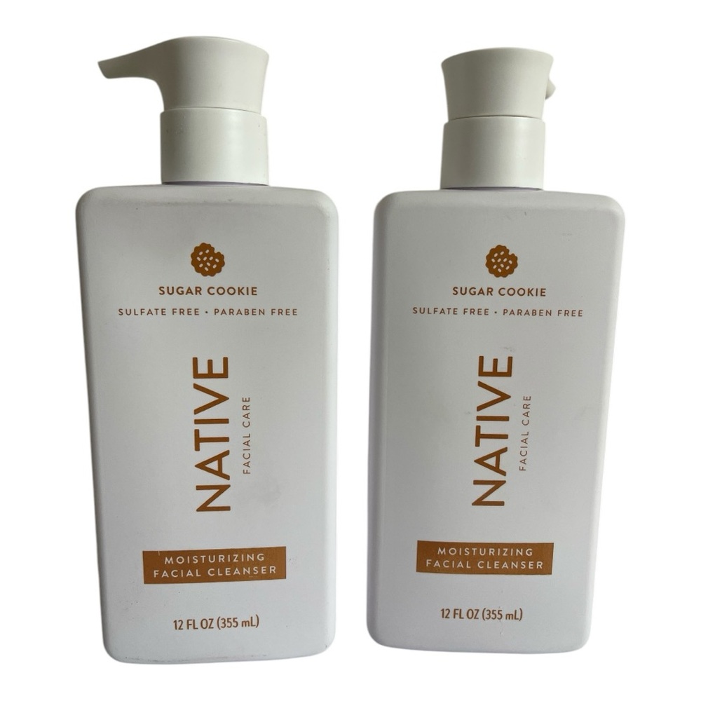 Native Moisturizing Facial Cleanser Sugar Cookie 12 fl oz Two Pack New